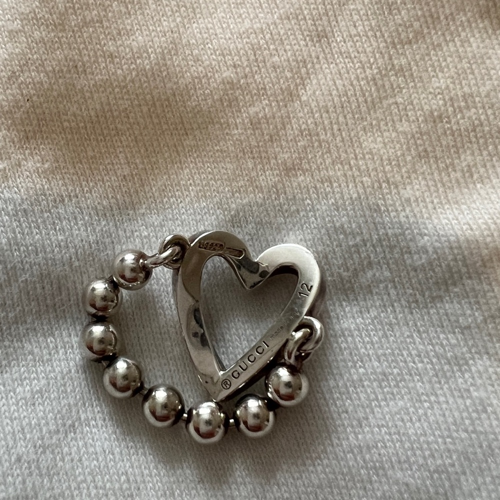 Gucci Silver Ball Chain Ring - Picture 3 of 4